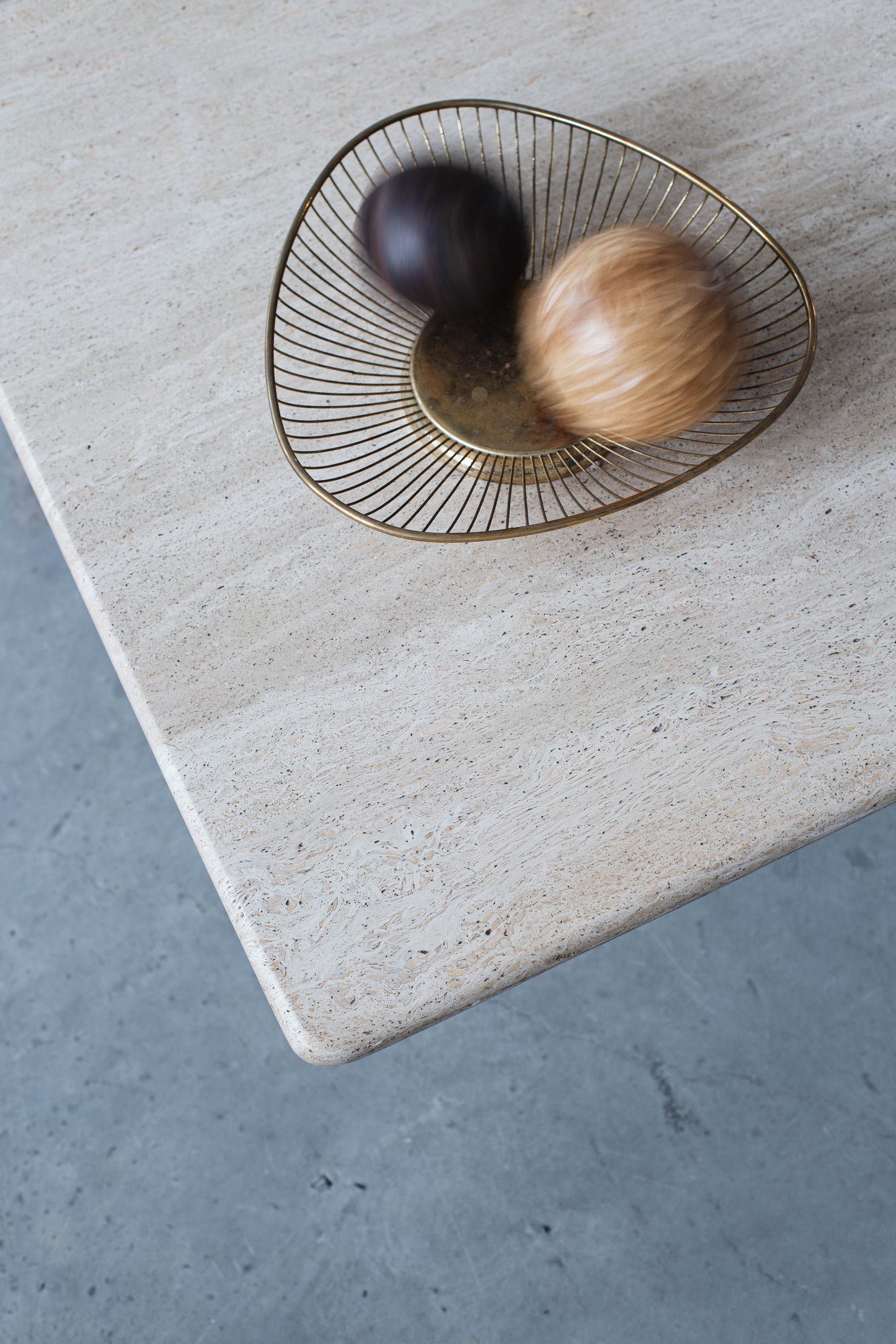 Italian 70`s Travertine coffee table