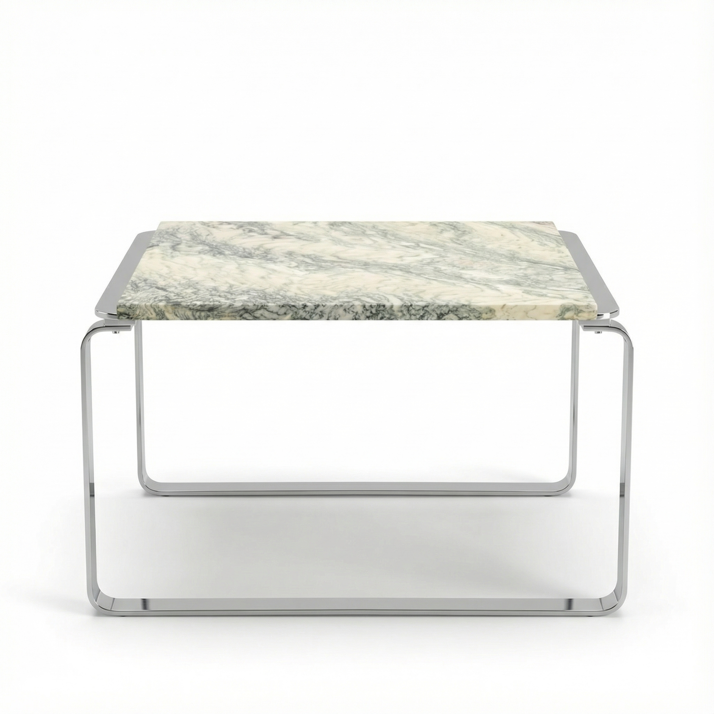 Vintage Italian Marble & Chrome Coffee Table (1970s)