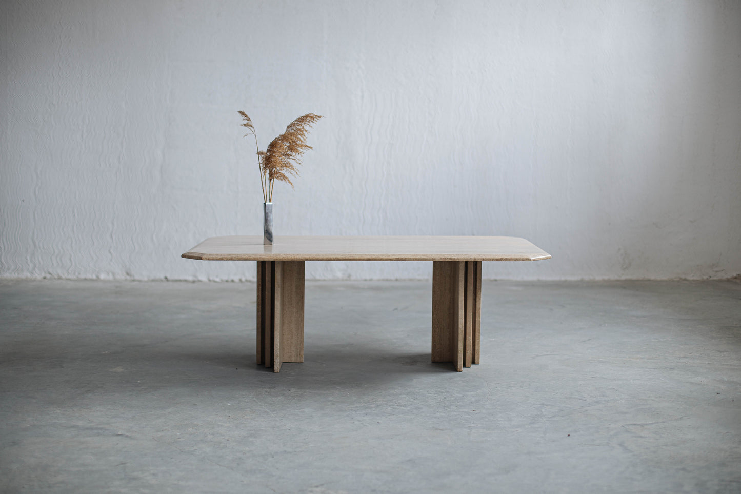 80`s Vierhaus Germany Travertine coffee table