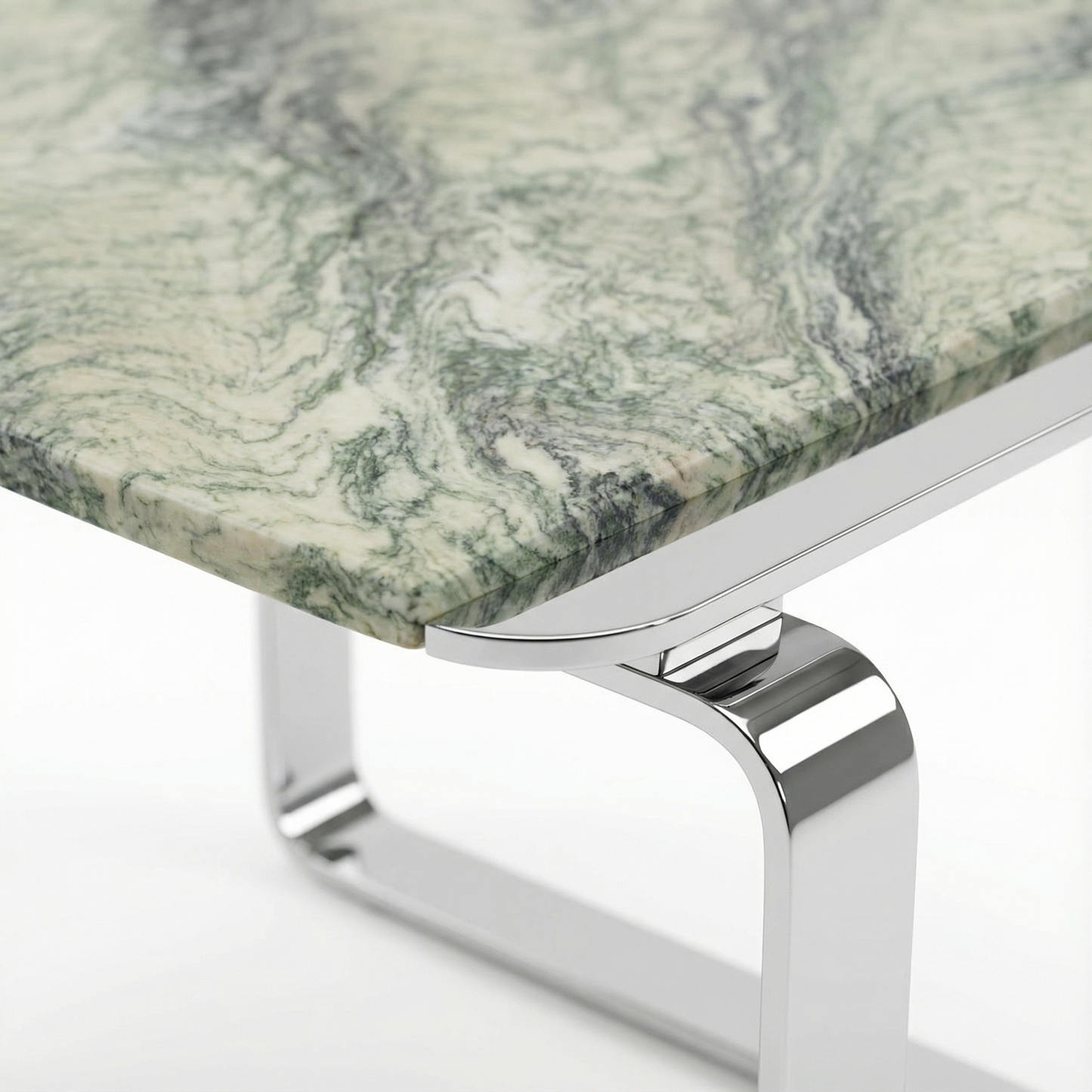 Vintage Italian Marble & Chrome Coffee Table (1970s)