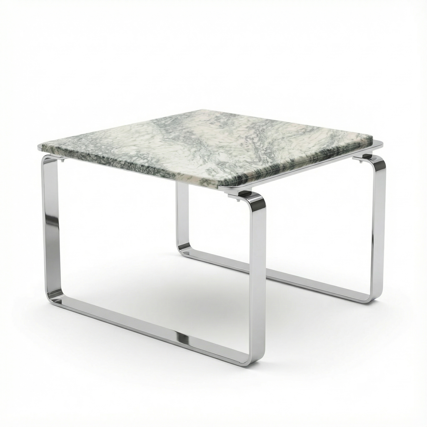 Vintage Italian Marble & Chrome Coffee Table (1970s)