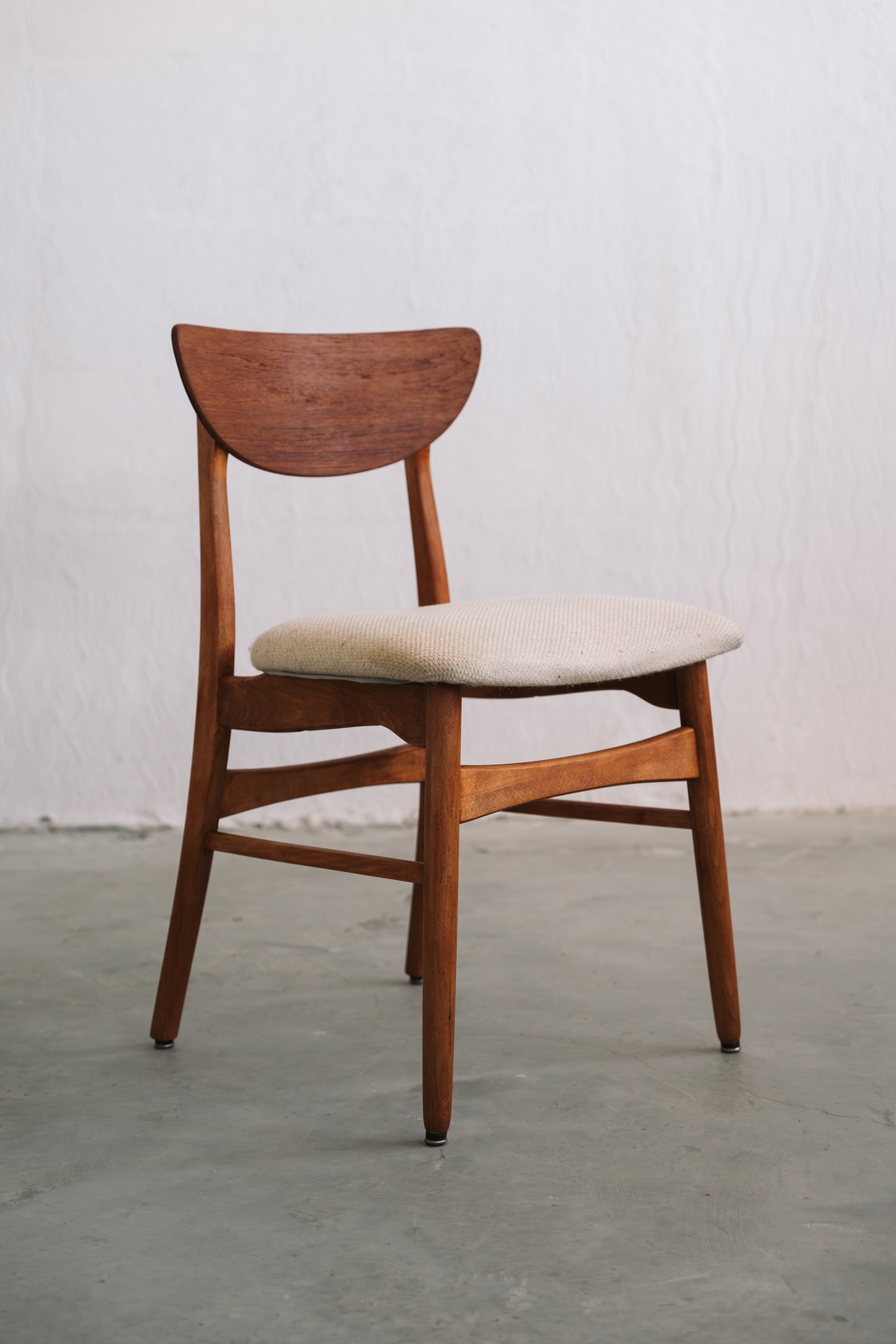 Set of 5 Danish mid century chairs - beechwood and teak