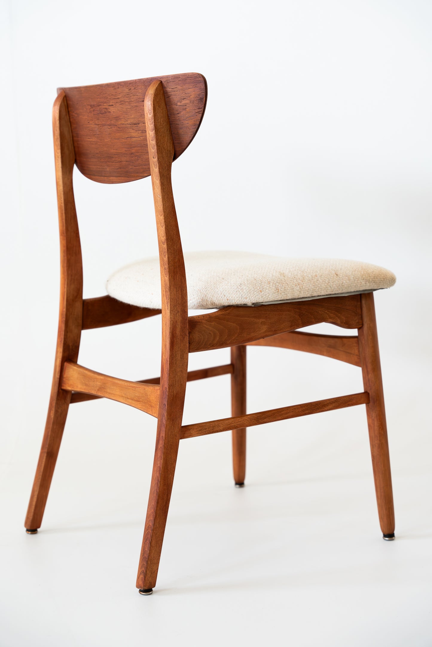 Set of 5 Danish mid century chairs - beechwood and teak