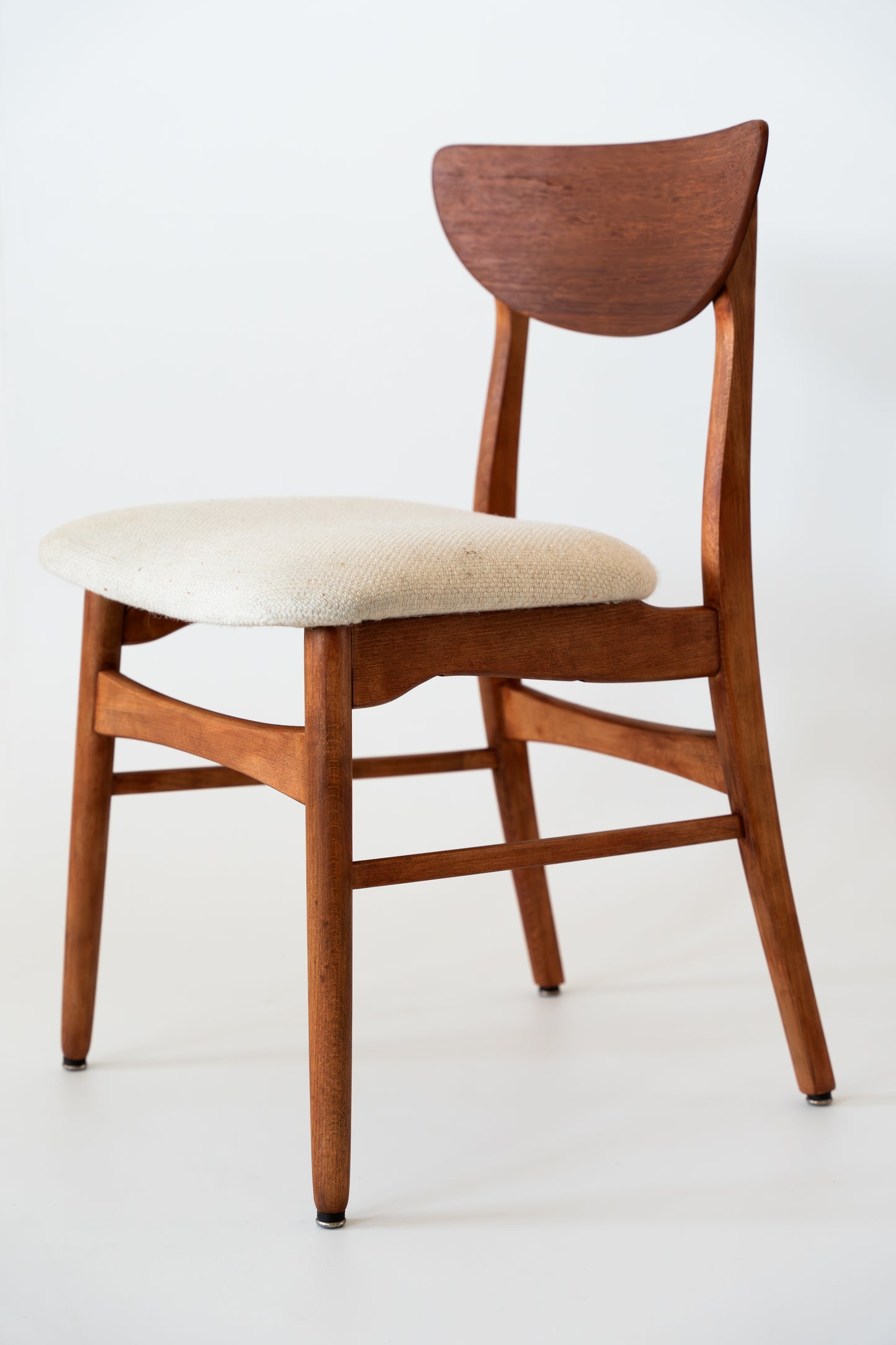 Set of 5 Danish mid century chairs - beechwood and teak