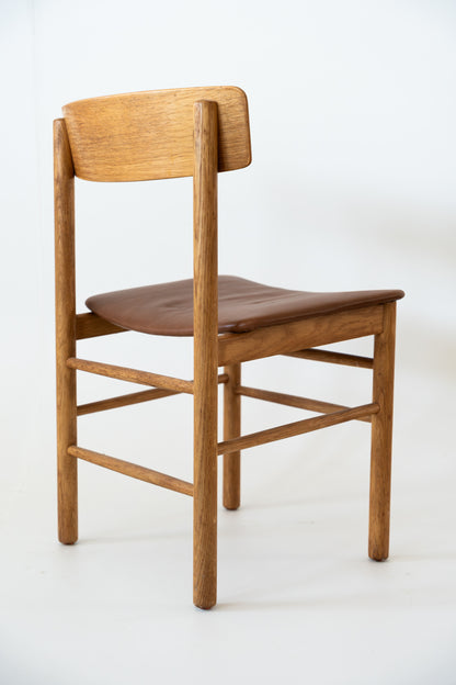 Set de 5 scaune Farstrup Møbler din stejar și piele cognac – imagine 3