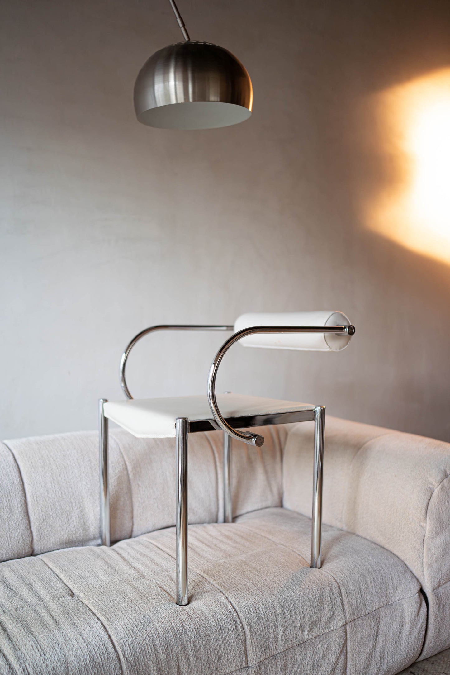 Postmodern tubular chrome chairs (2 chairs available)