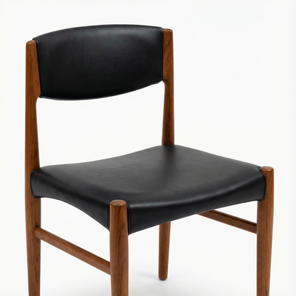 Set de 6 scaune Grete Jalk pentru Glostrup, tec și piele – imagine 3