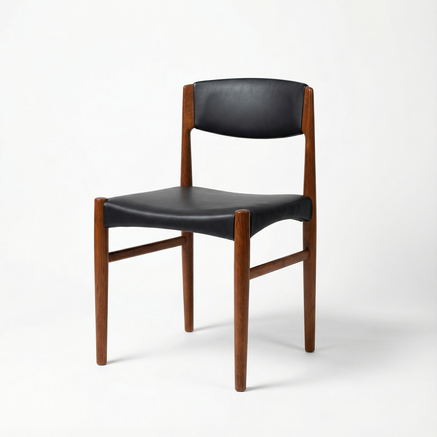 set of 6 teak and leather chairs - Grete Jalk for Glostrup