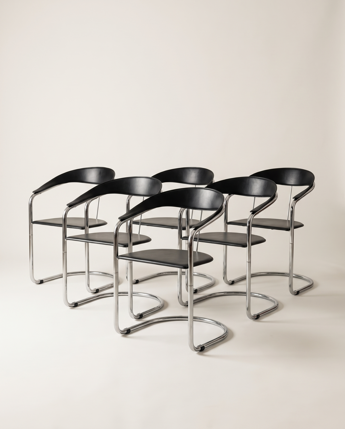 Set of Canasta cantilever chairs by Arrben, Italy