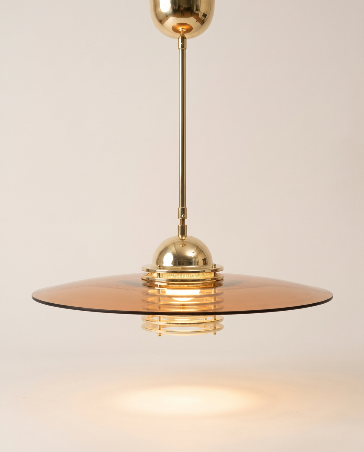 Jan-Eskil Eskilsson brass and glass pendant for Belid