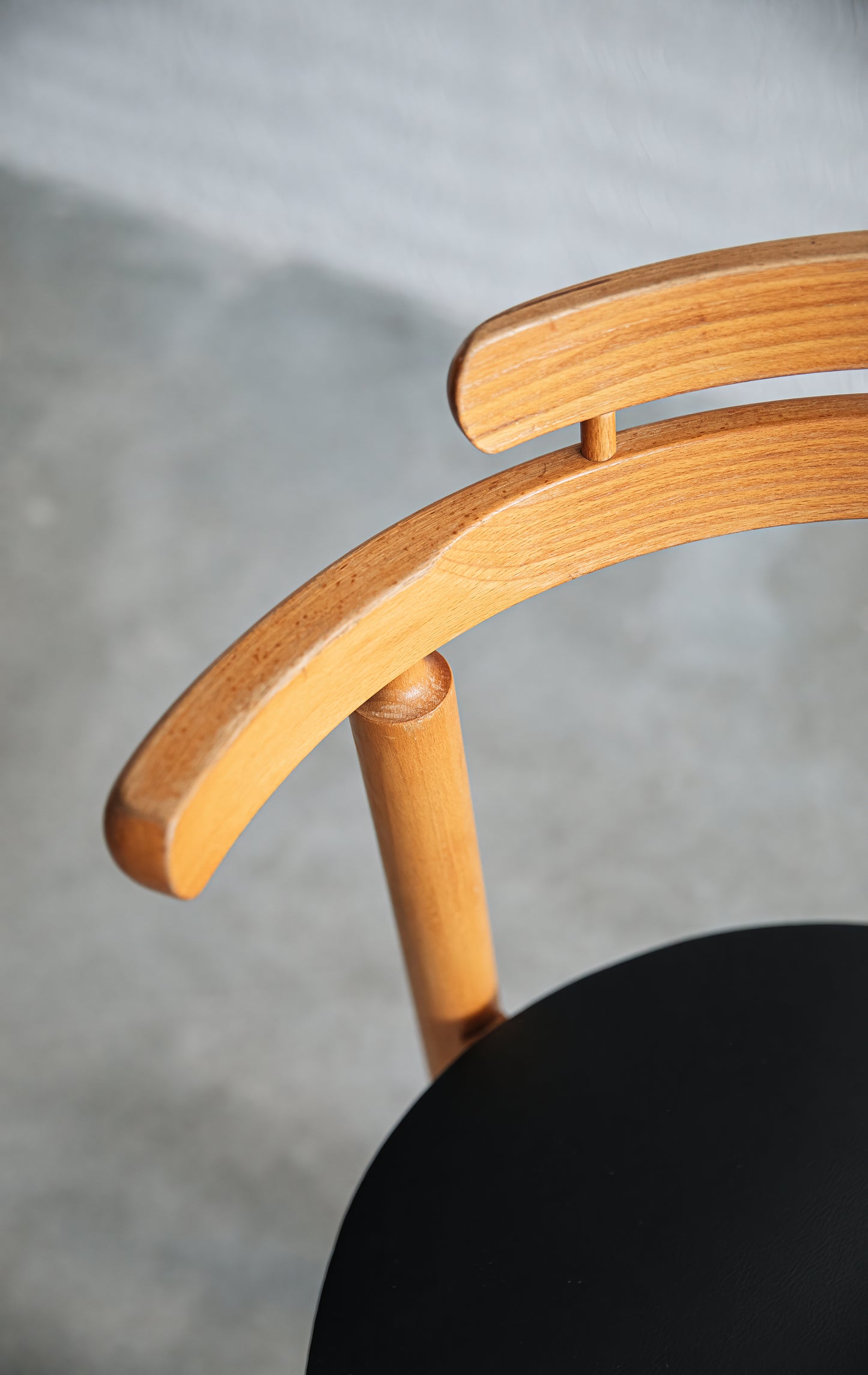 set of four Gangso Mobler dining chairs in Beech wood and leather