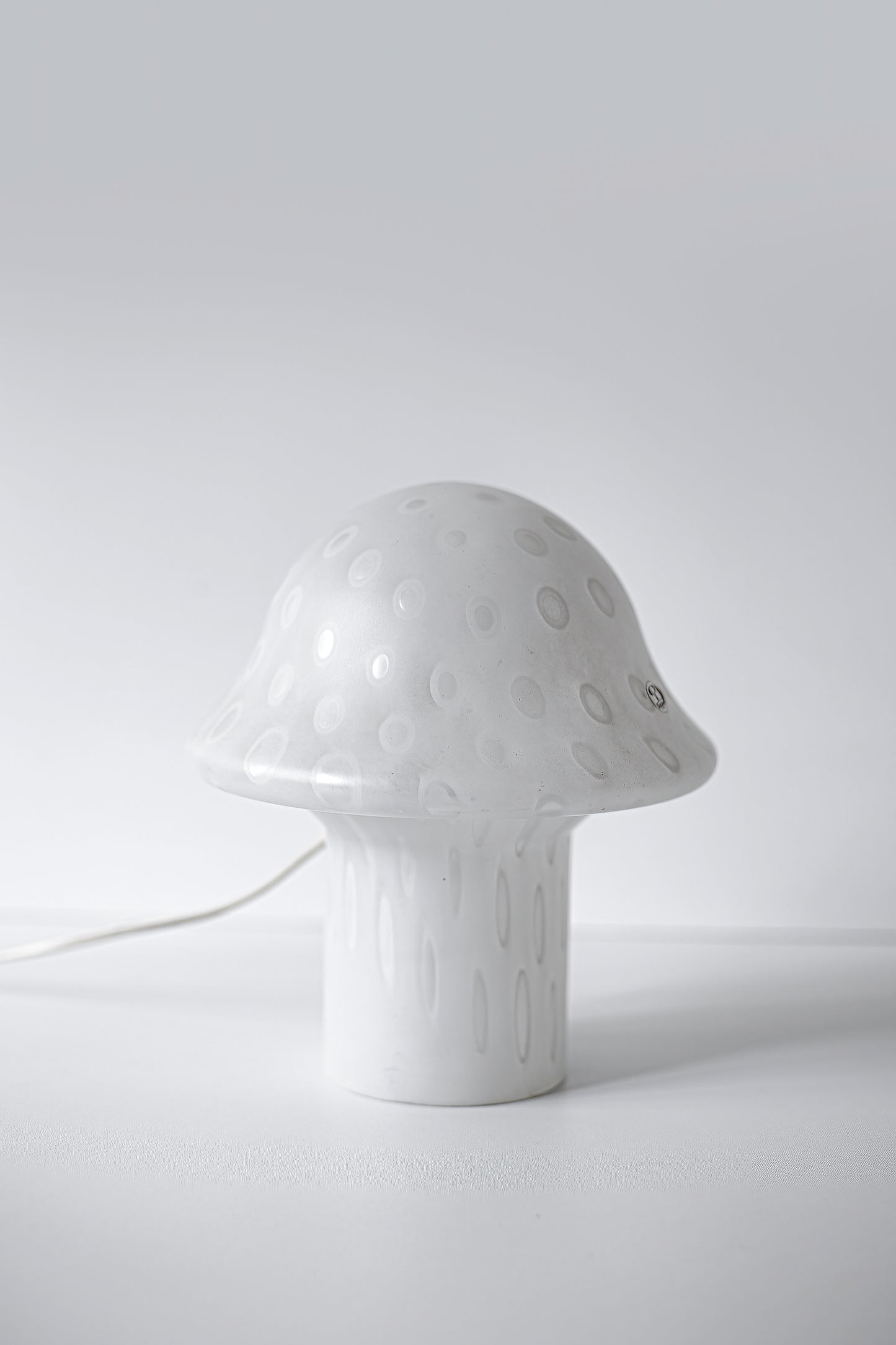 Vintage glass mushroom lamp by Peill and Putzler, Germany 1970s