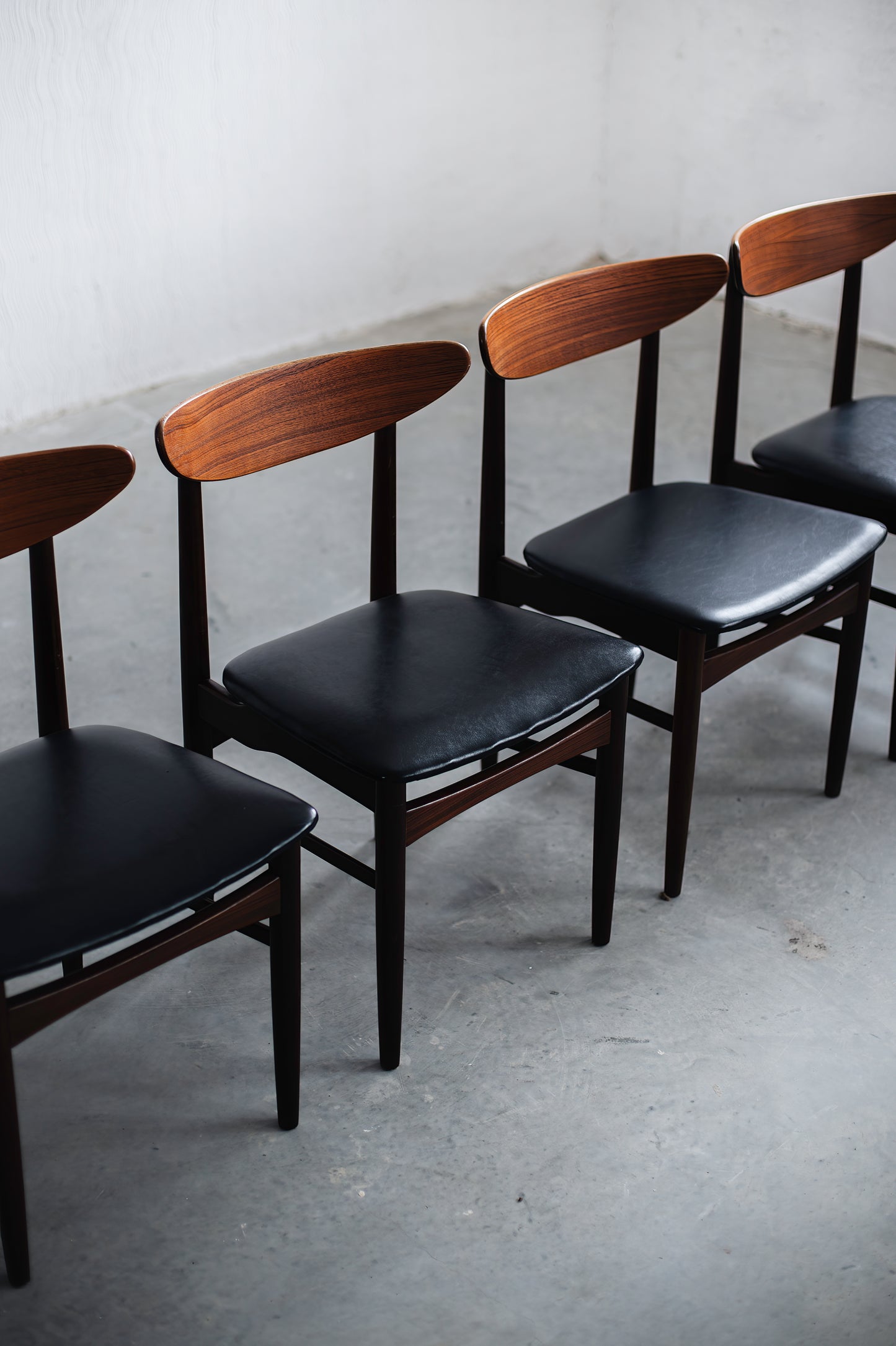 Set of four Teak chairs by Arne Vodder for Dyrlund Denmark 1960s