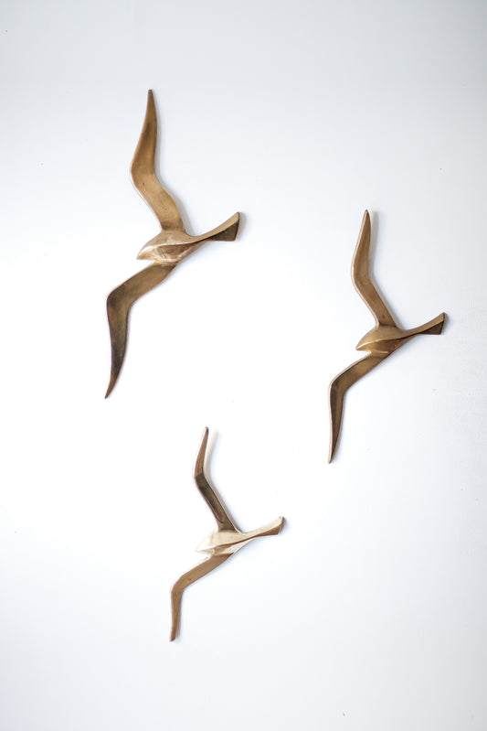 Brass wall decor - Seaguls in flight