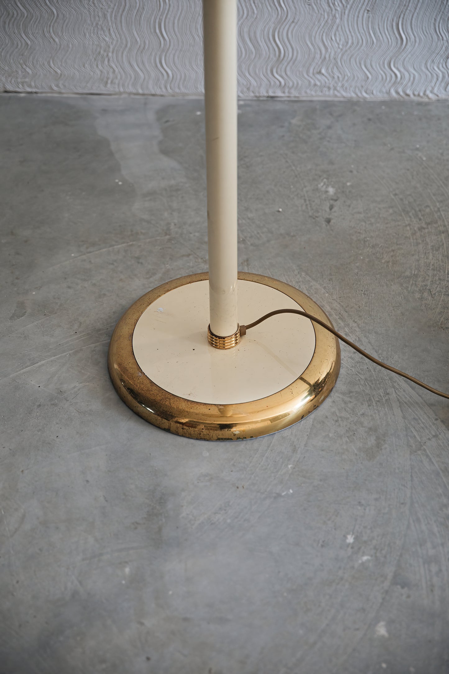 F. Fabbian Floor Lamp, Murano Glass and Brass